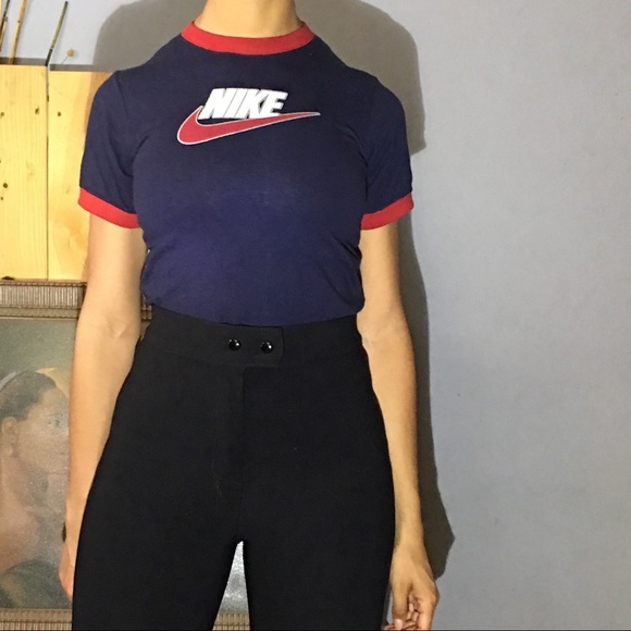 Nike Tops - Nike classic tee. Red trimmed sleeves.